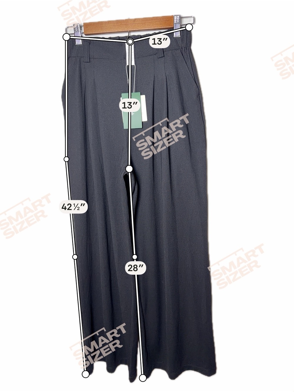 Halara Flex High Waisted Pocket Wide Leg Waffle Work Pants XS black NWT - Picture 5 of 6